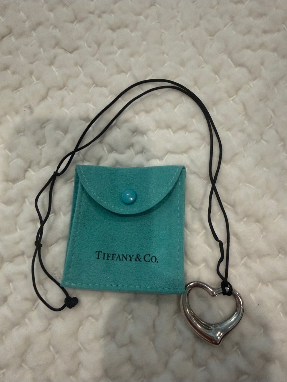 Tiffany & Co. Open Heart Pendant Necklace by Elsa Paretti